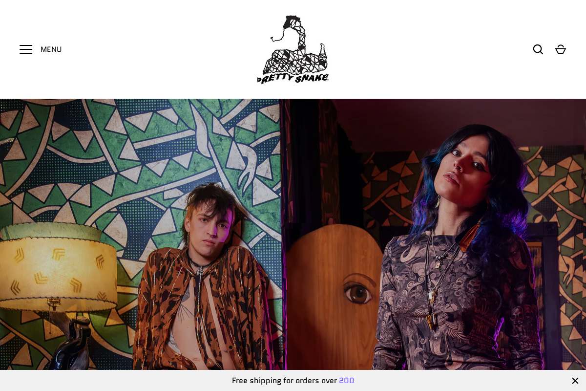 PRETTY SNAKE homepage screenshot