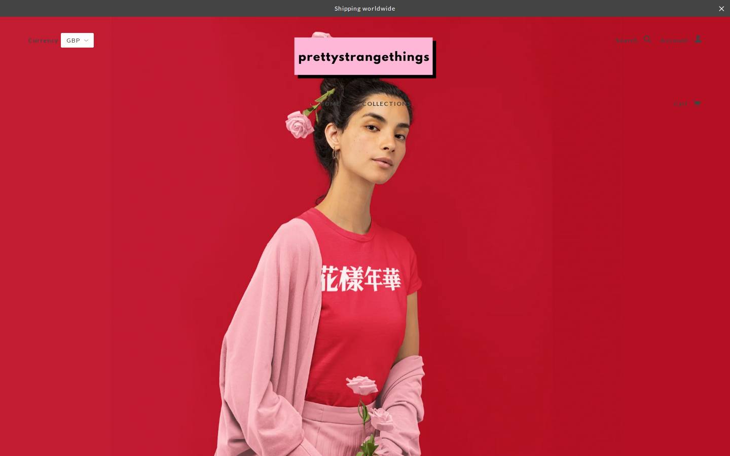prettystrangethings.com homepage screenshot