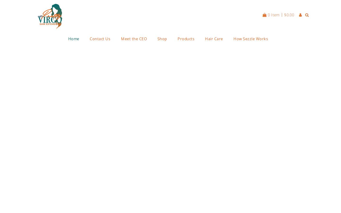 prettyvirgohair.com homepage screenshot