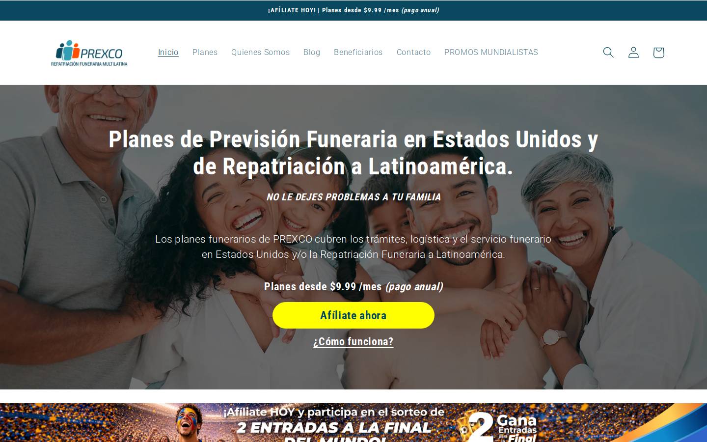 prexco.com homepage screenshot