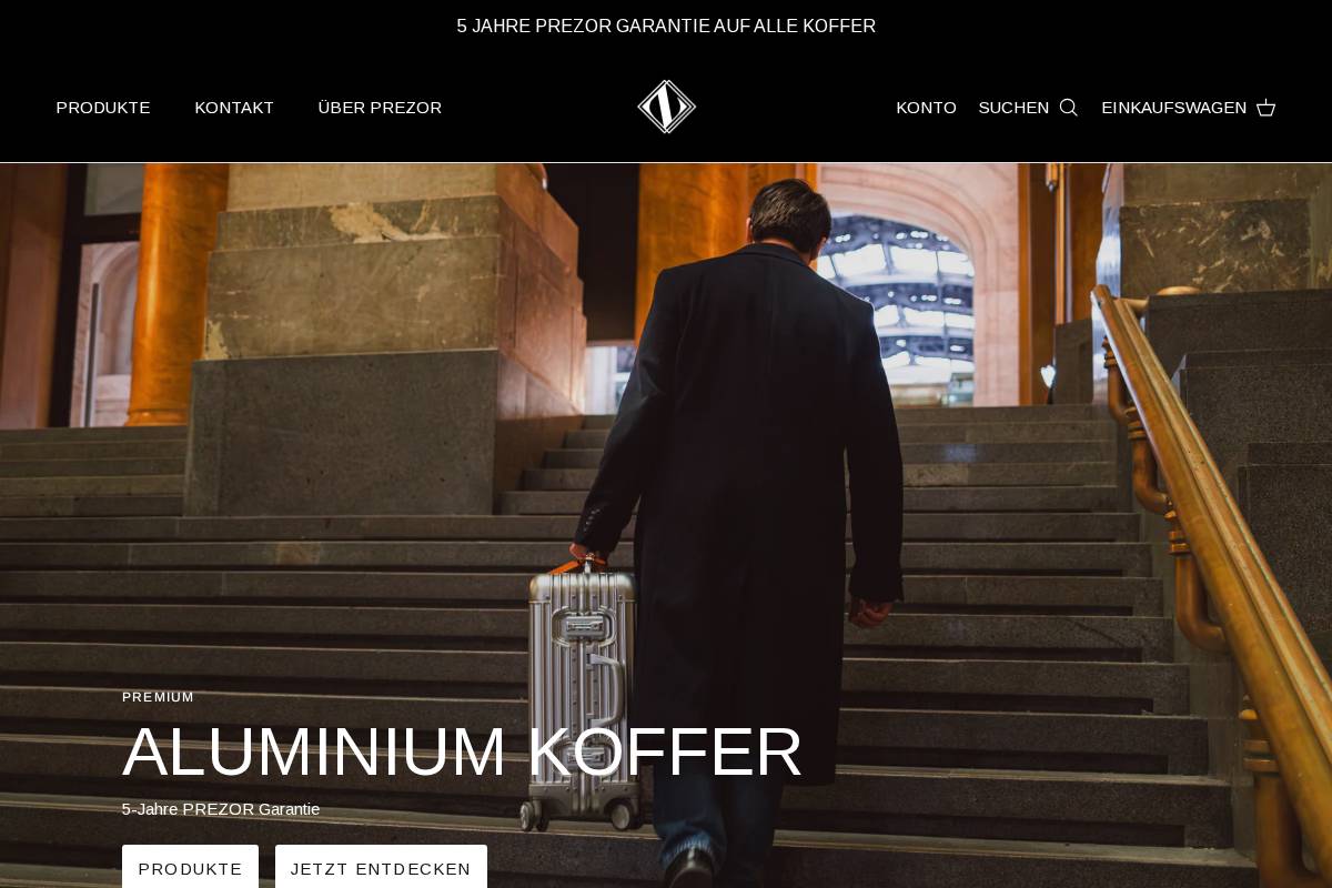 Prezor homepage screenshot