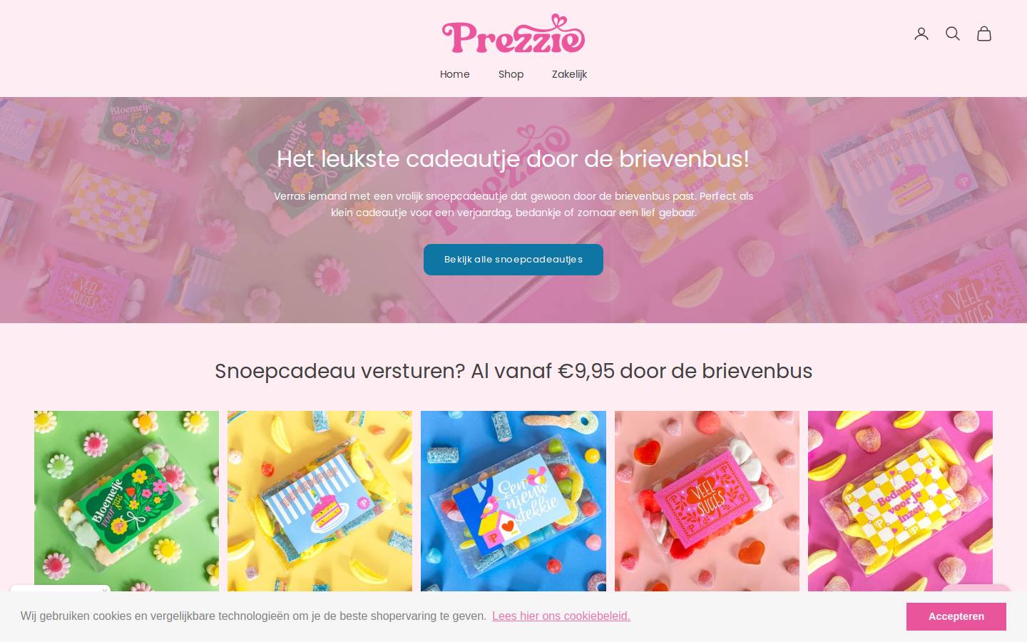prezzie.nl homepage screenshot