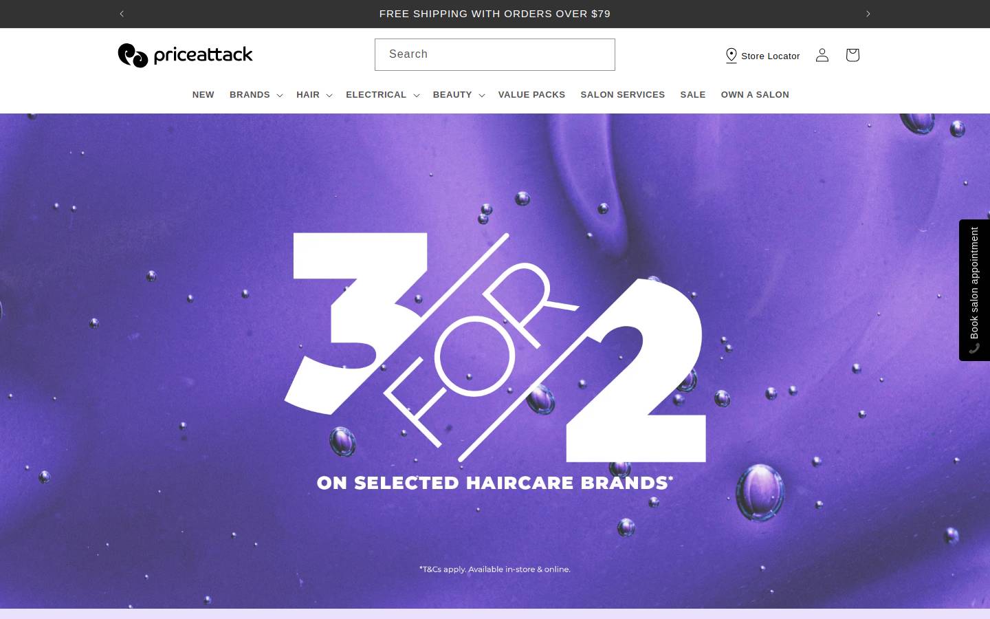 Price Attack homepage screenshot