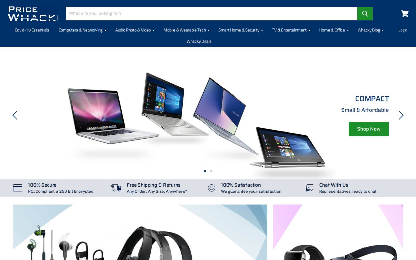 Price Whack homepage screenshot