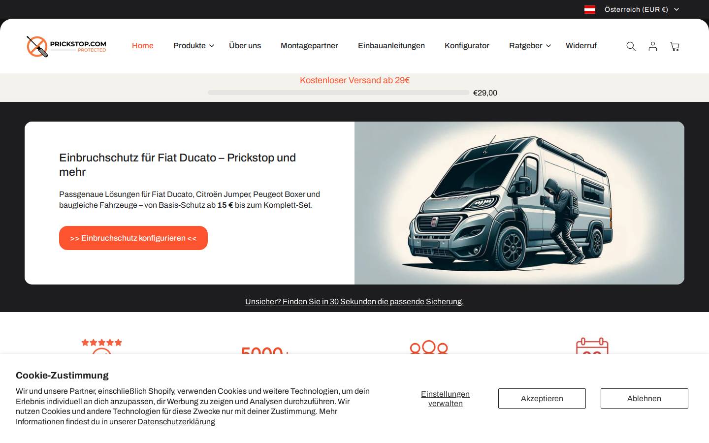 prickstop.com homepage screenshot