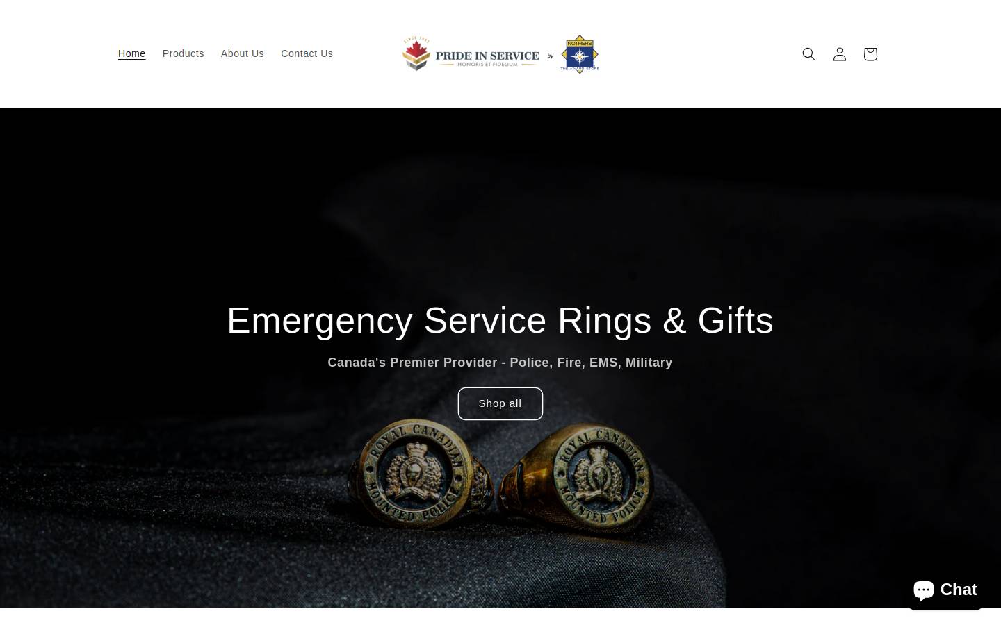 prideinservice.com homepage screenshot