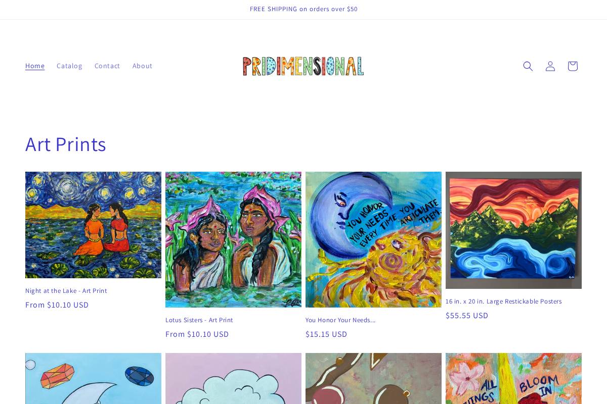 pridimensional.com homepage screenshot