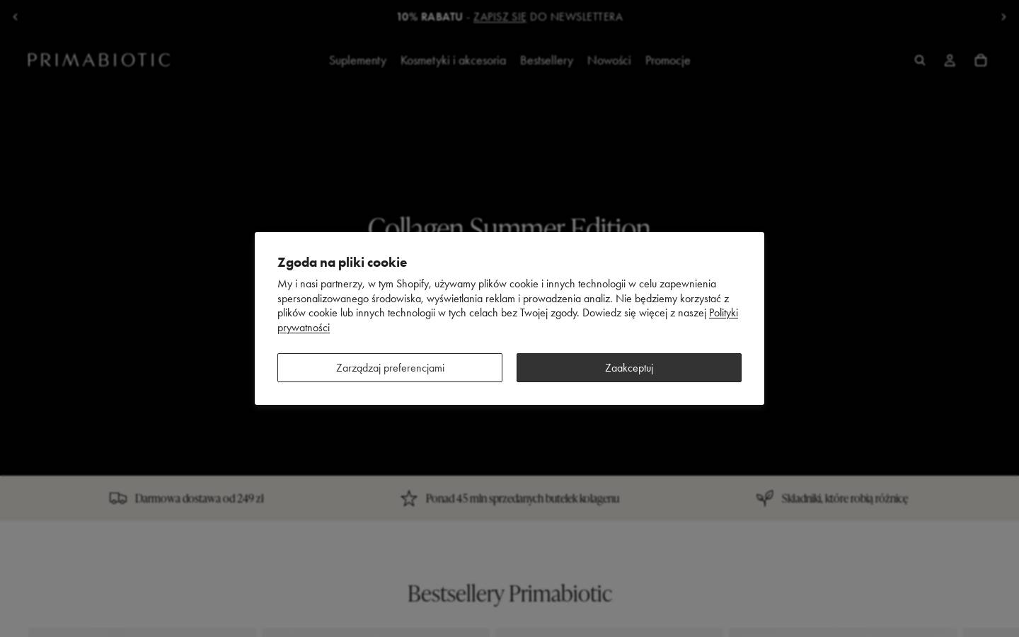 Primabiotic homepage screenshot