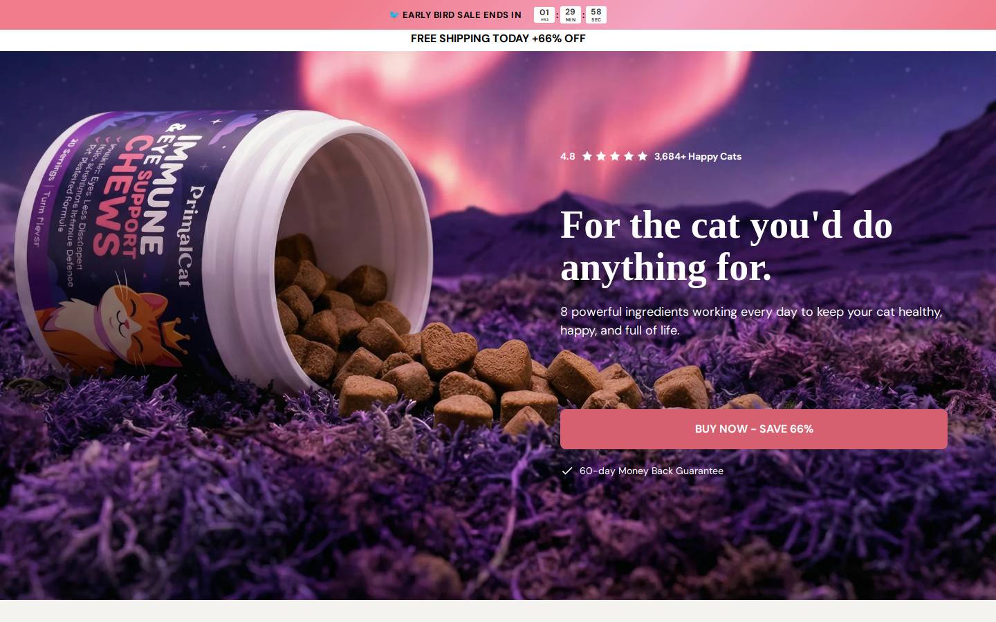primalcat.com homepage screenshot