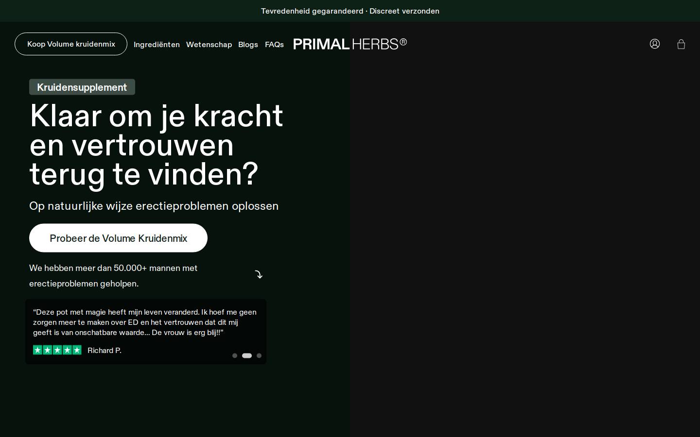 Primal Herbs homepage screenshot