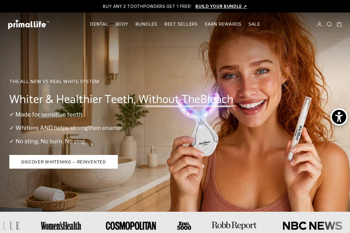 primallifeorganics.com homepage screenshot