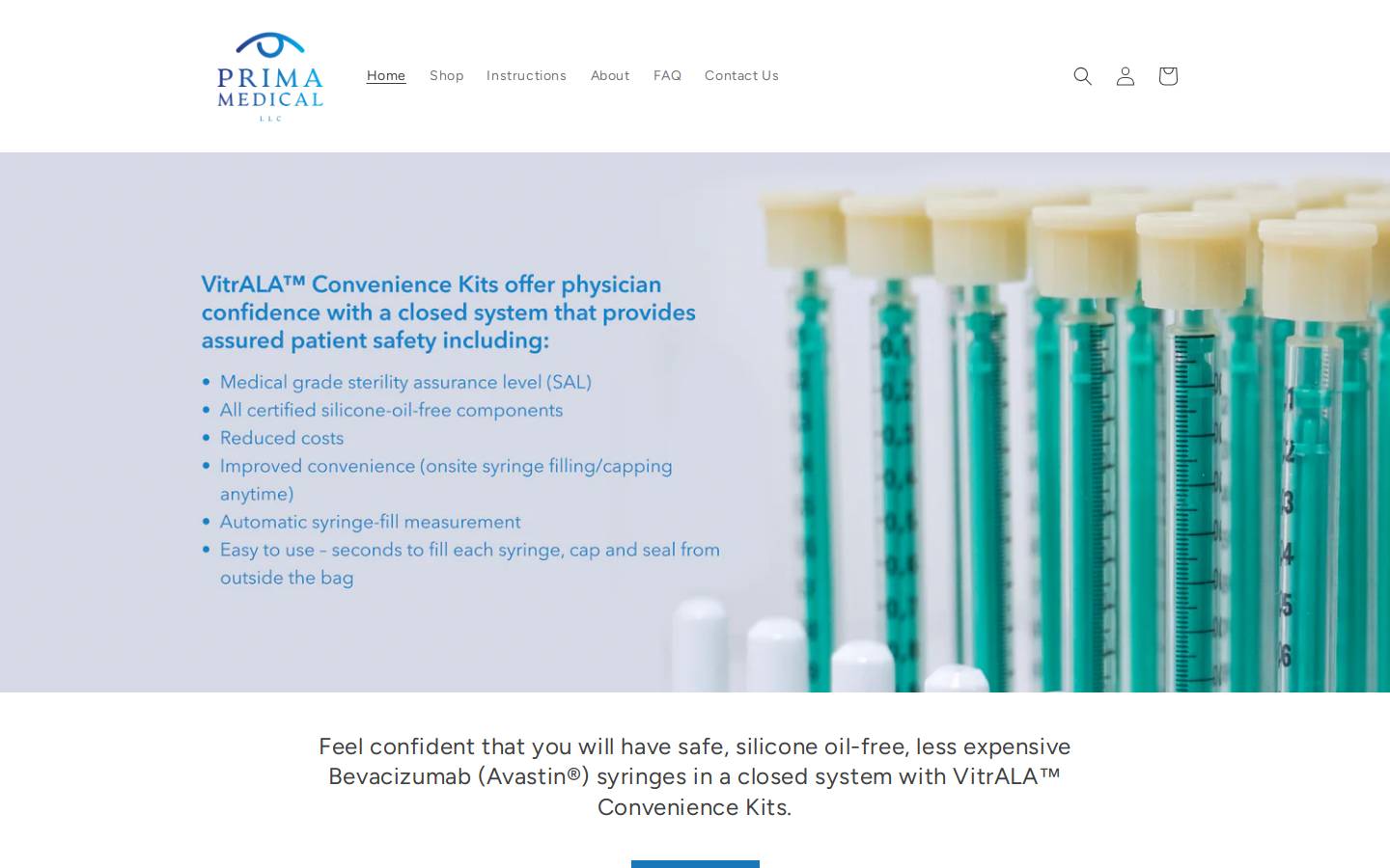 primamedical.net homepage screenshot