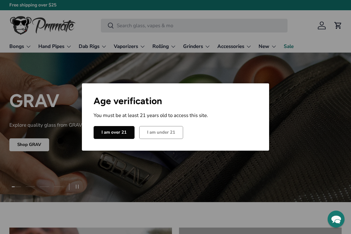primateglass.com homepage screenshot