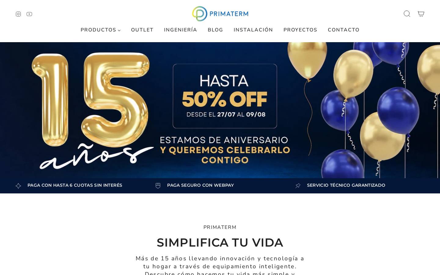 primaterm.cl homepage screenshot