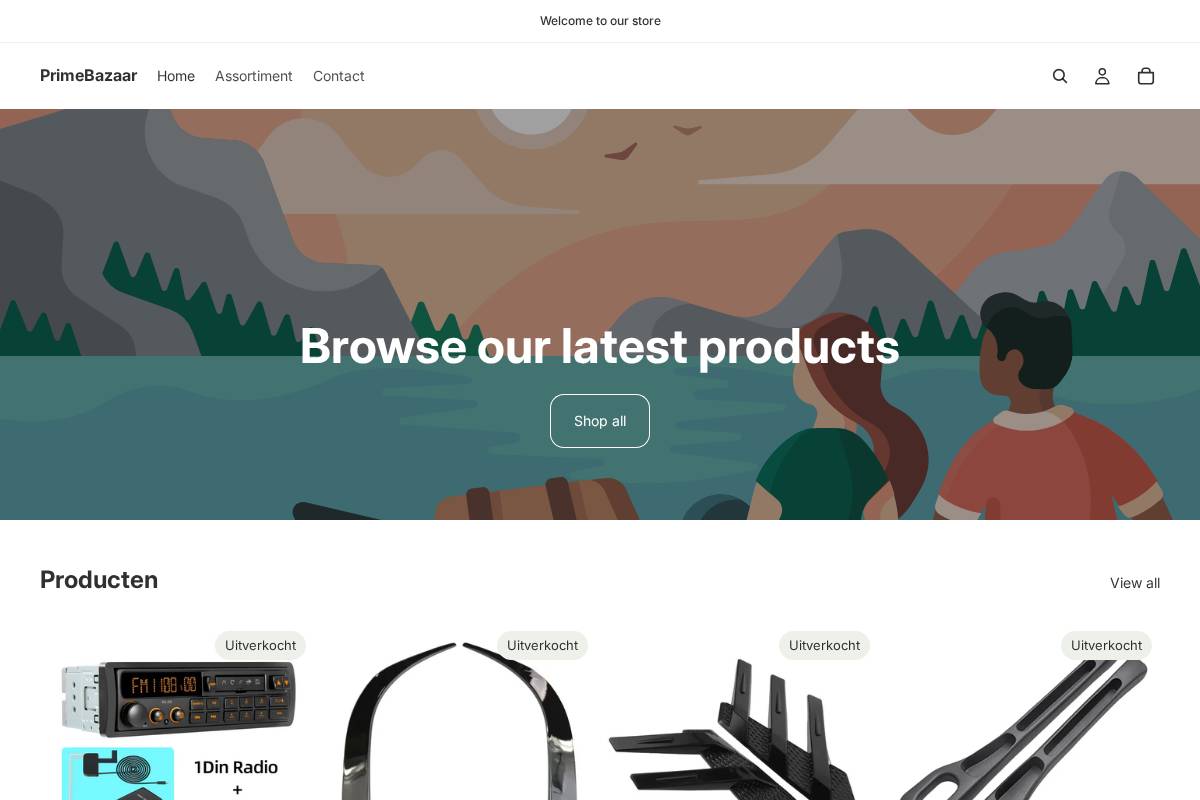 primebazaar.nl homepage screenshot