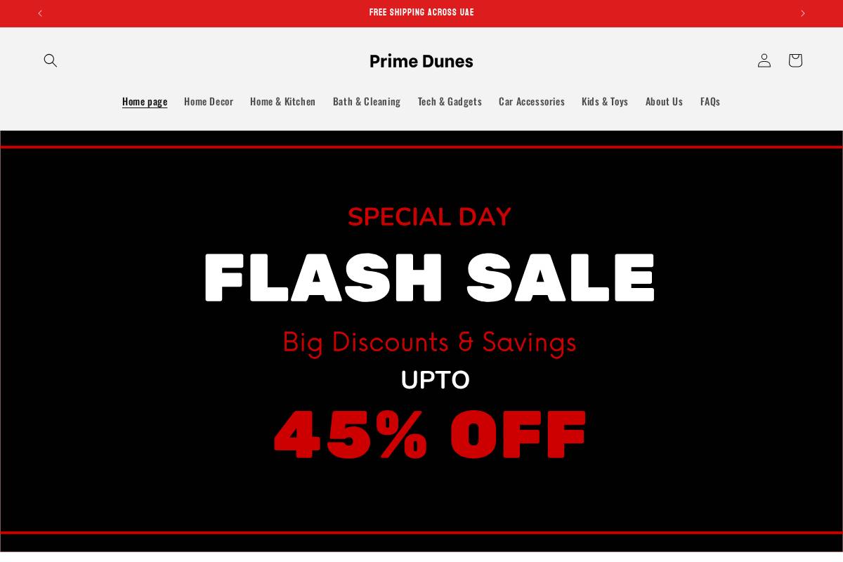 primedunes.store homepage screenshot