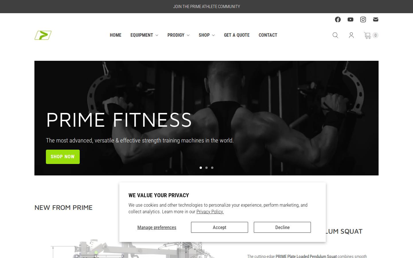 primefitnessusa.com homepage screenshot