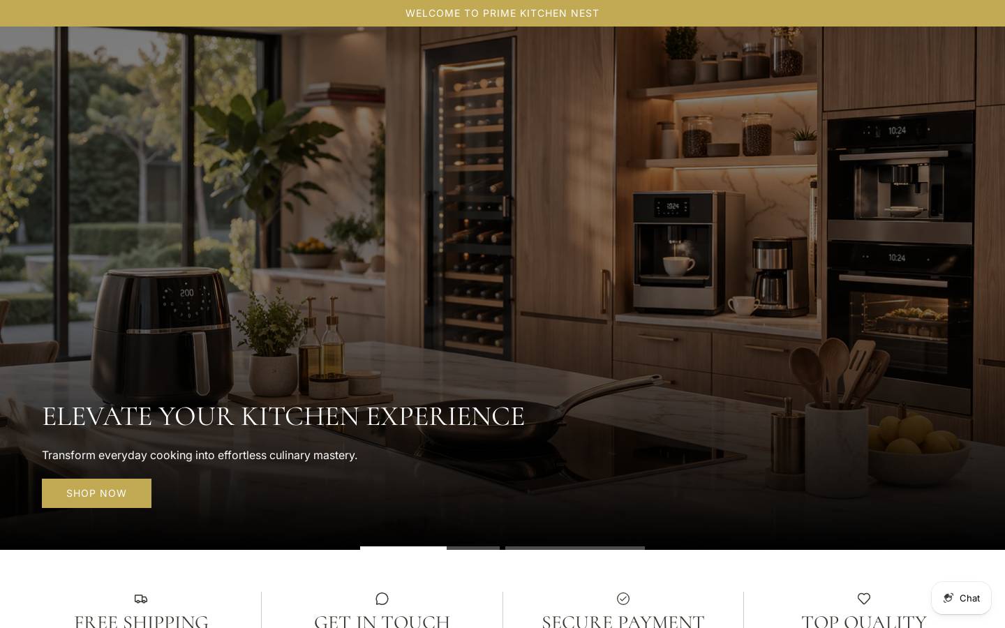 primekitchennest.com homepage screenshot