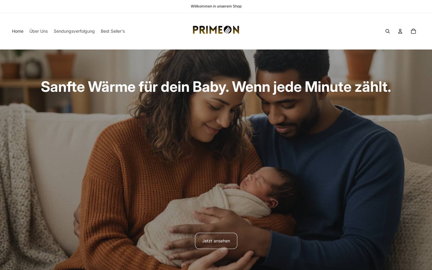 primeon.ch homepage screenshot
