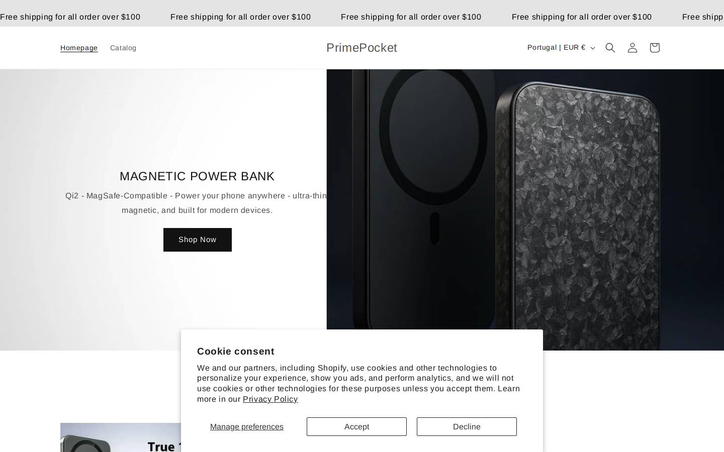primepocket.co homepage screenshot
