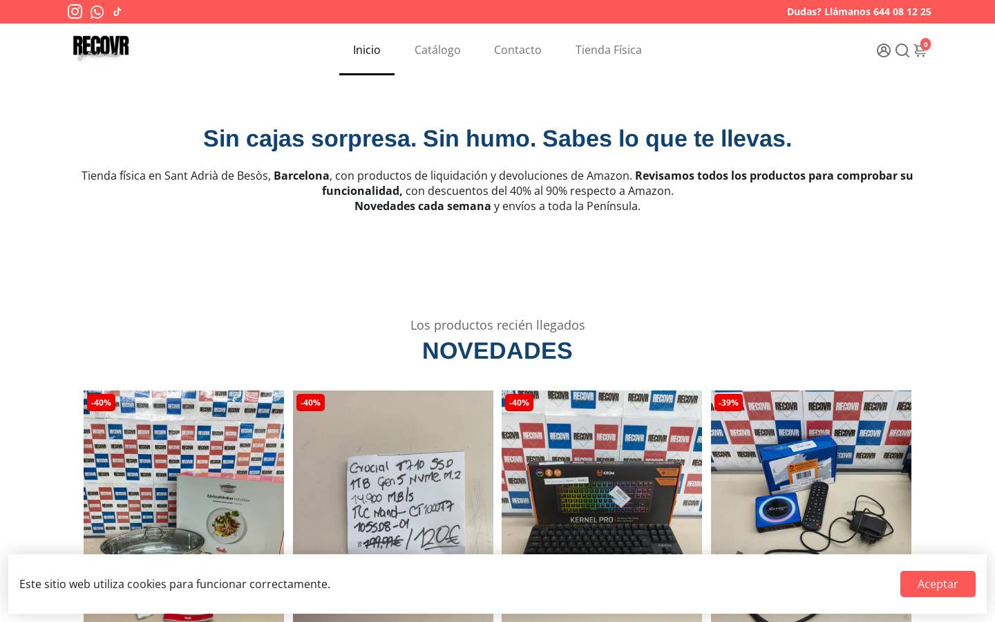 Primerecovr homepage screenshot