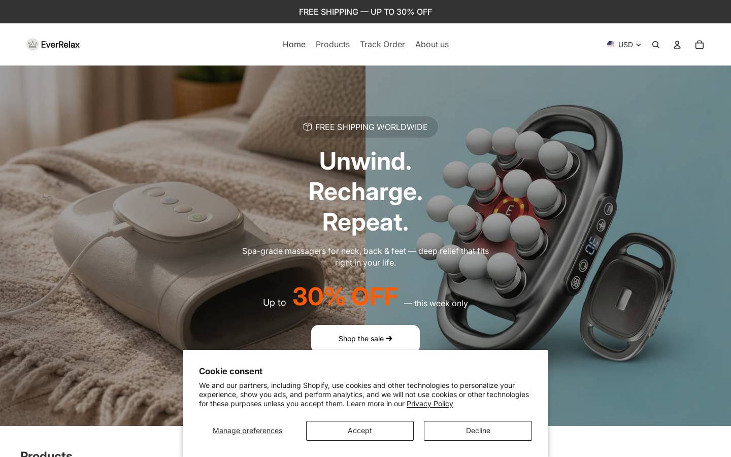 primerelax.net homepage screenshot