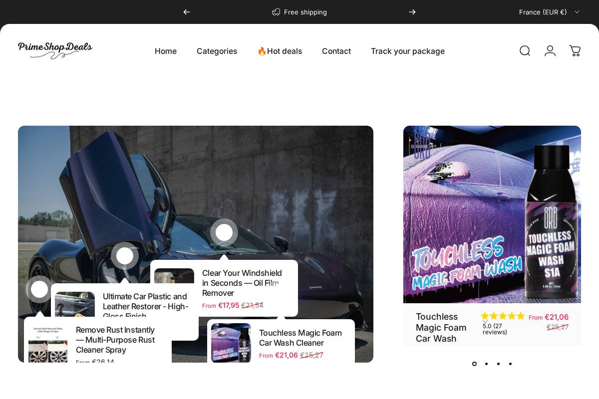 Primeshopdeals homepage screenshot