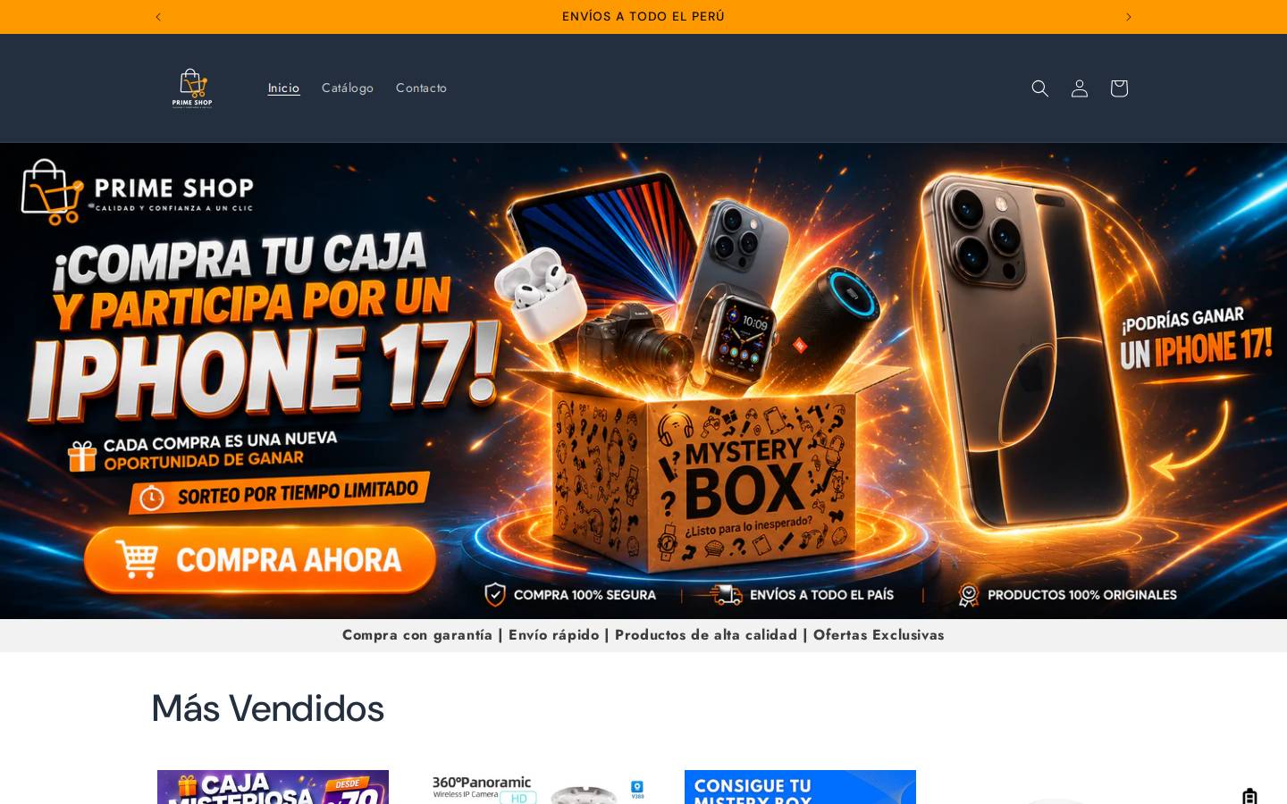 primeshopperu.com homepage screenshot