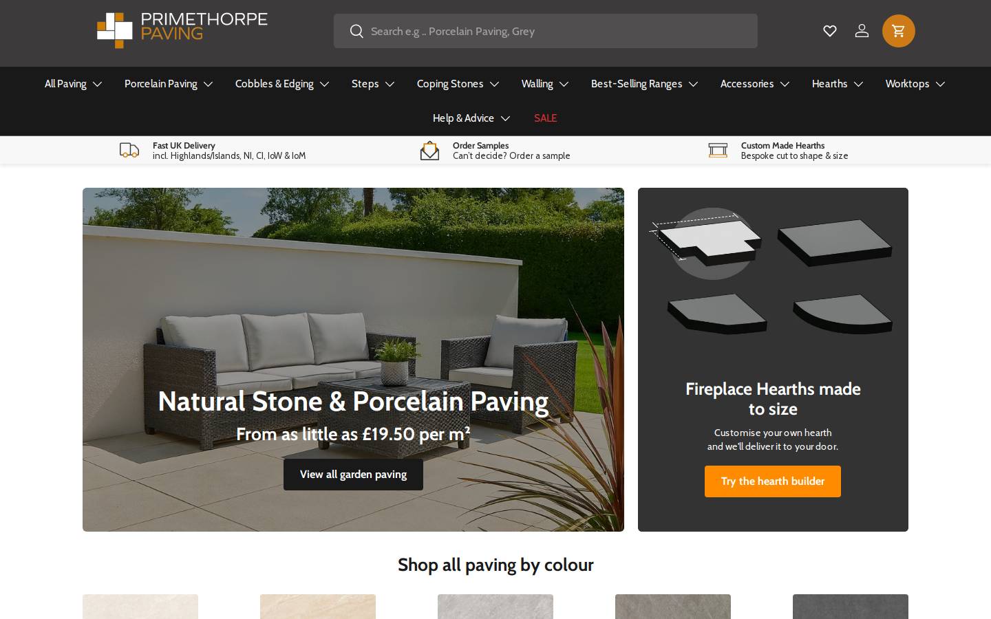Primethorpe Paving homepage screenshot