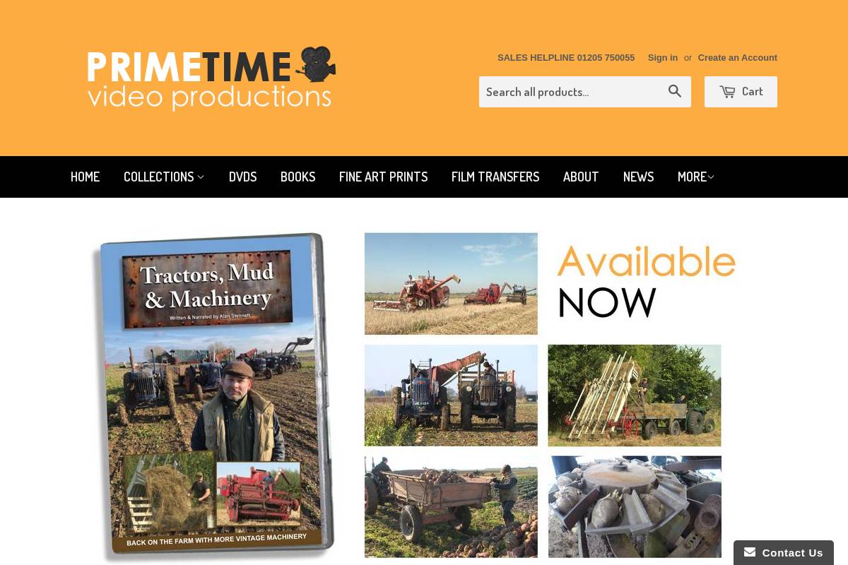 primetimevideo.co.uk homepage screenshot