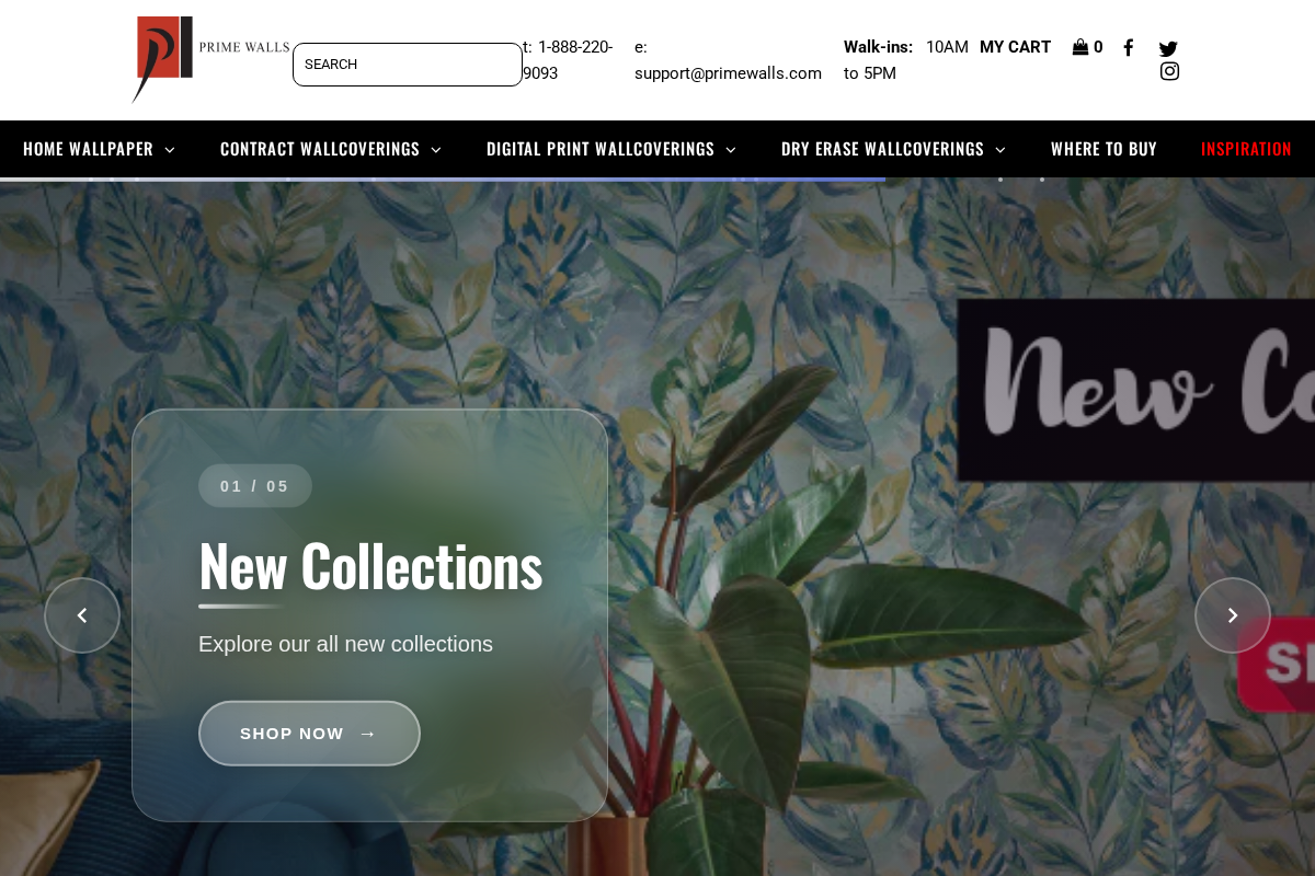 Prime Walls homepage screenshot