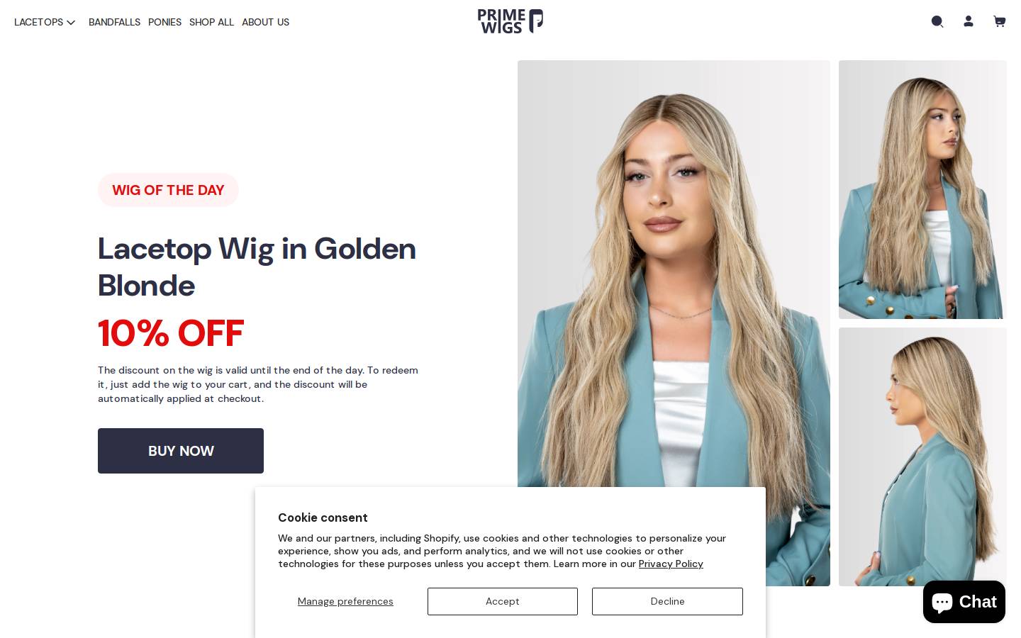 primewigdeals.com homepage screenshot