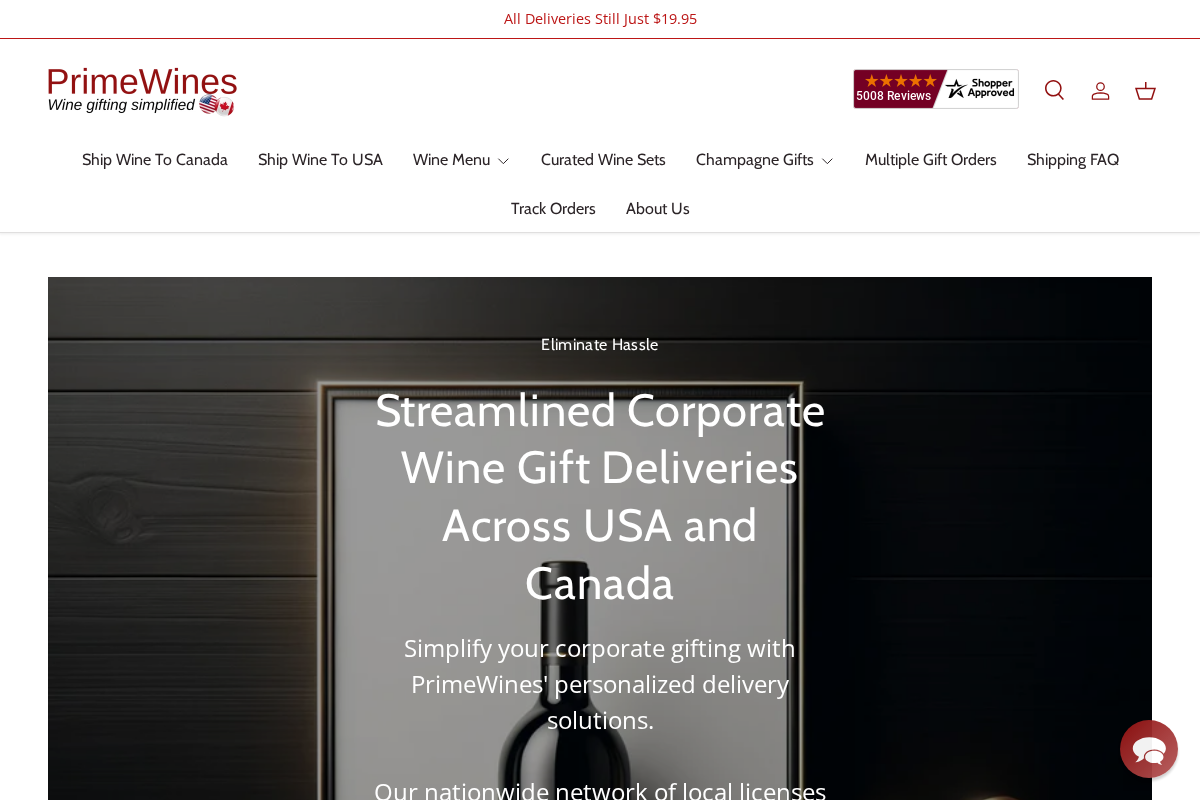 Primewines homepage screenshot