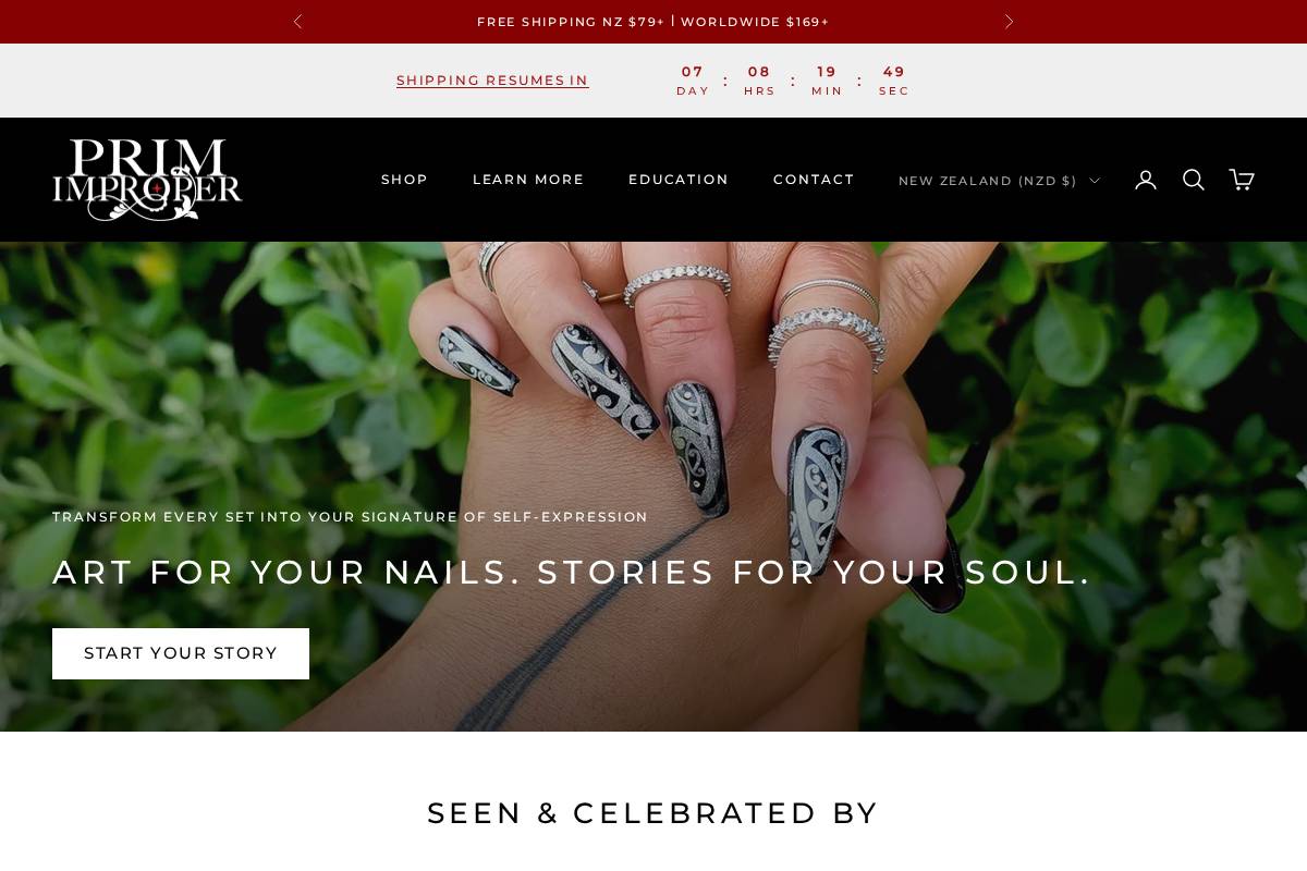primimproper.co.nz homepage screenshot