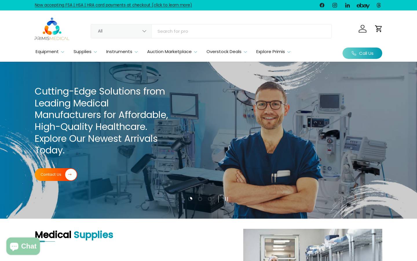 primismedical.com homepage screenshot