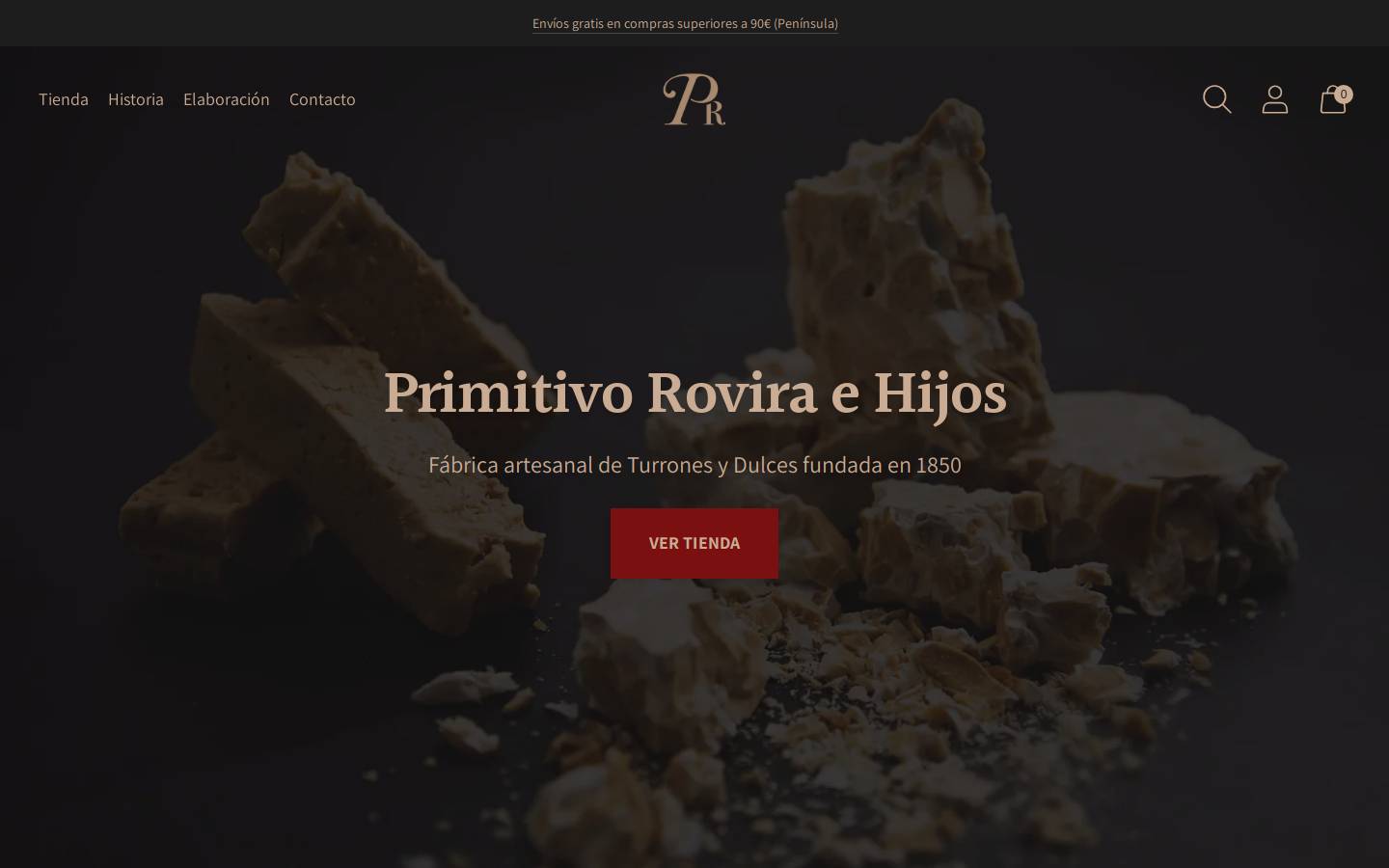 primitivorovira.com homepage screenshot