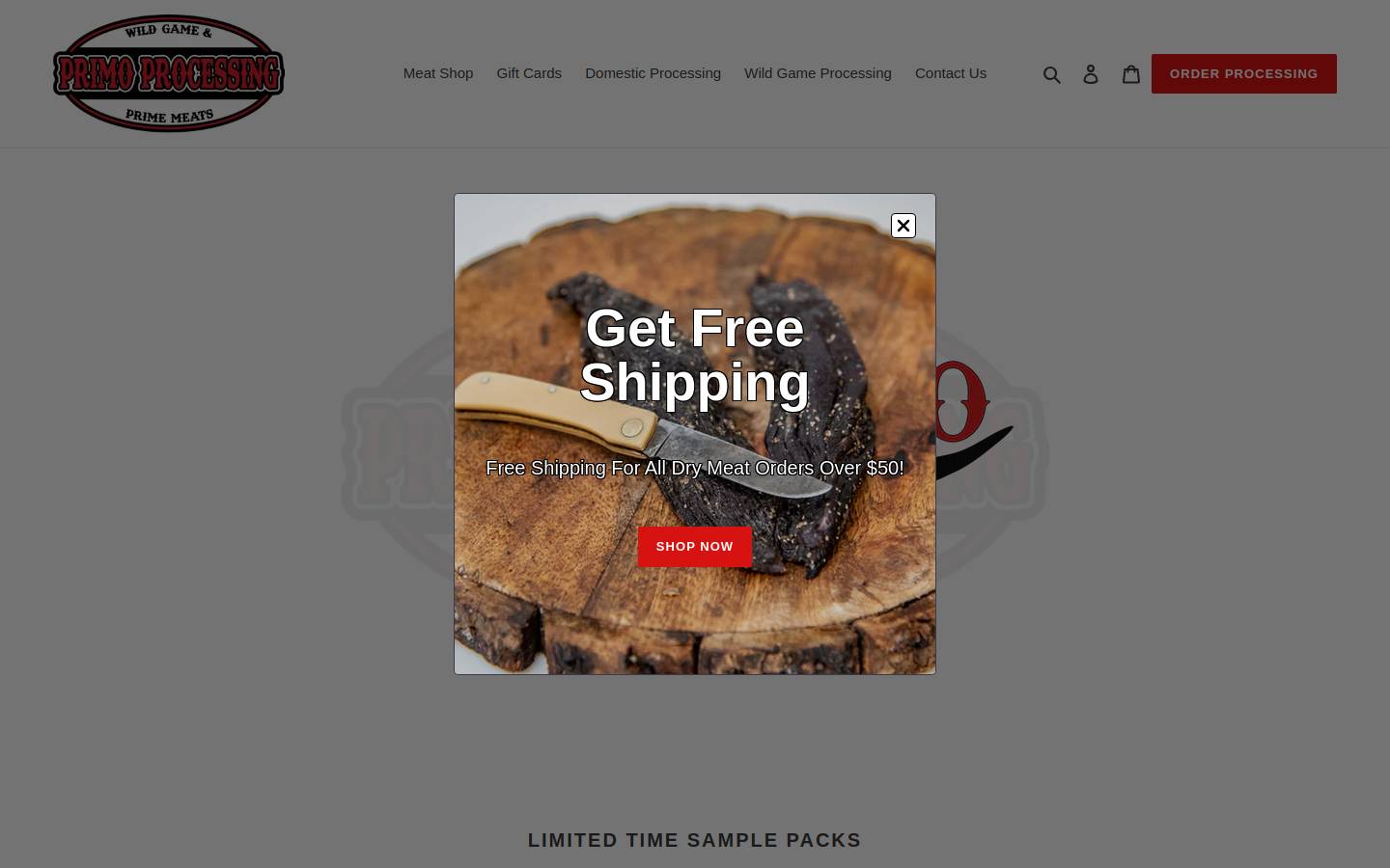 primo-processing.com homepage screenshot