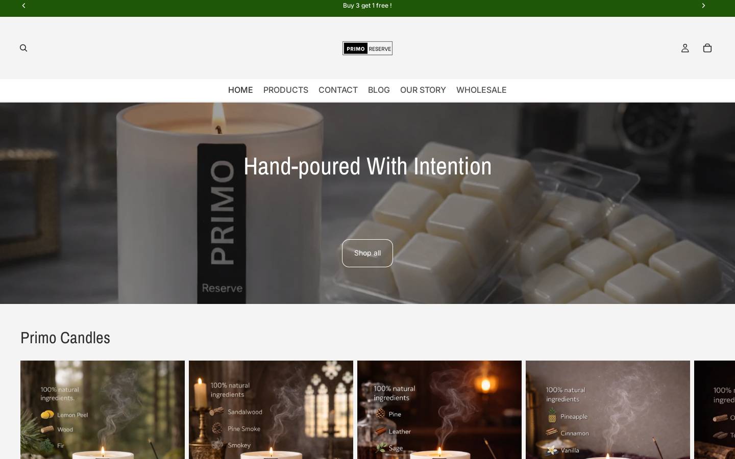 primoreserveco.com homepage screenshot