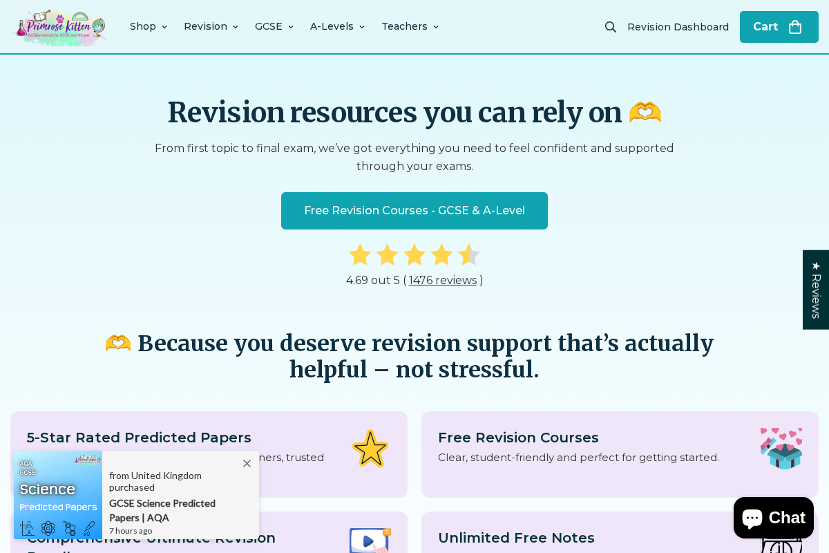 Primrose Kitten homepage screenshot