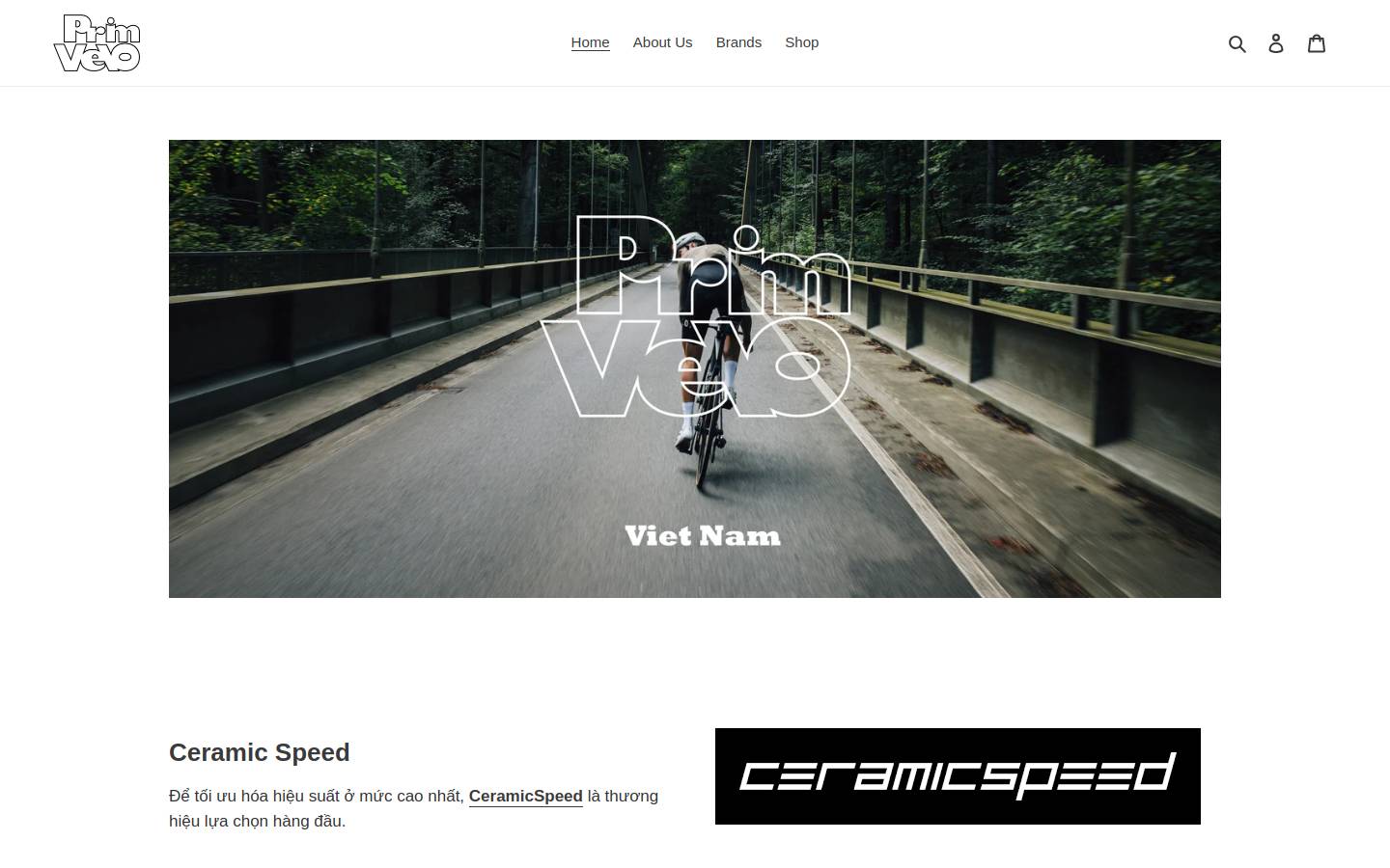primvelo.com homepage screenshot