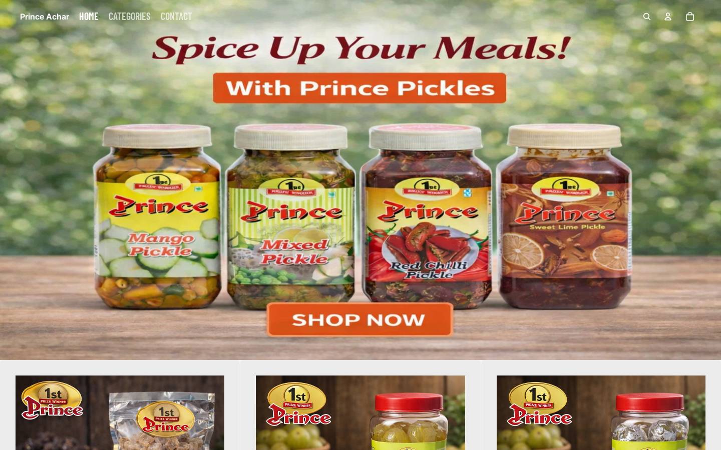 princeachar.com homepage screenshot