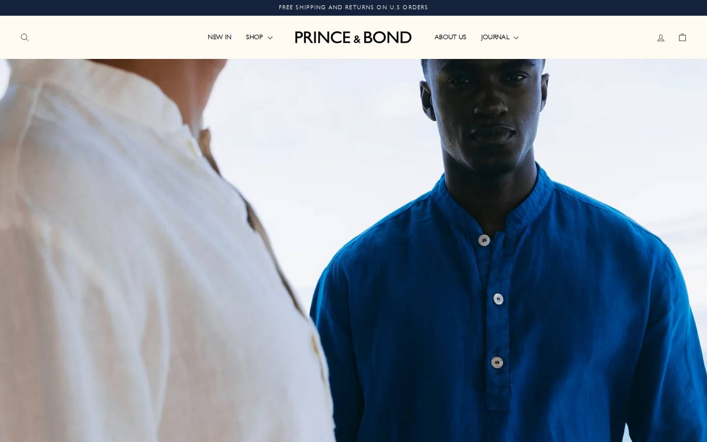 princeandbond.com homepage screenshot