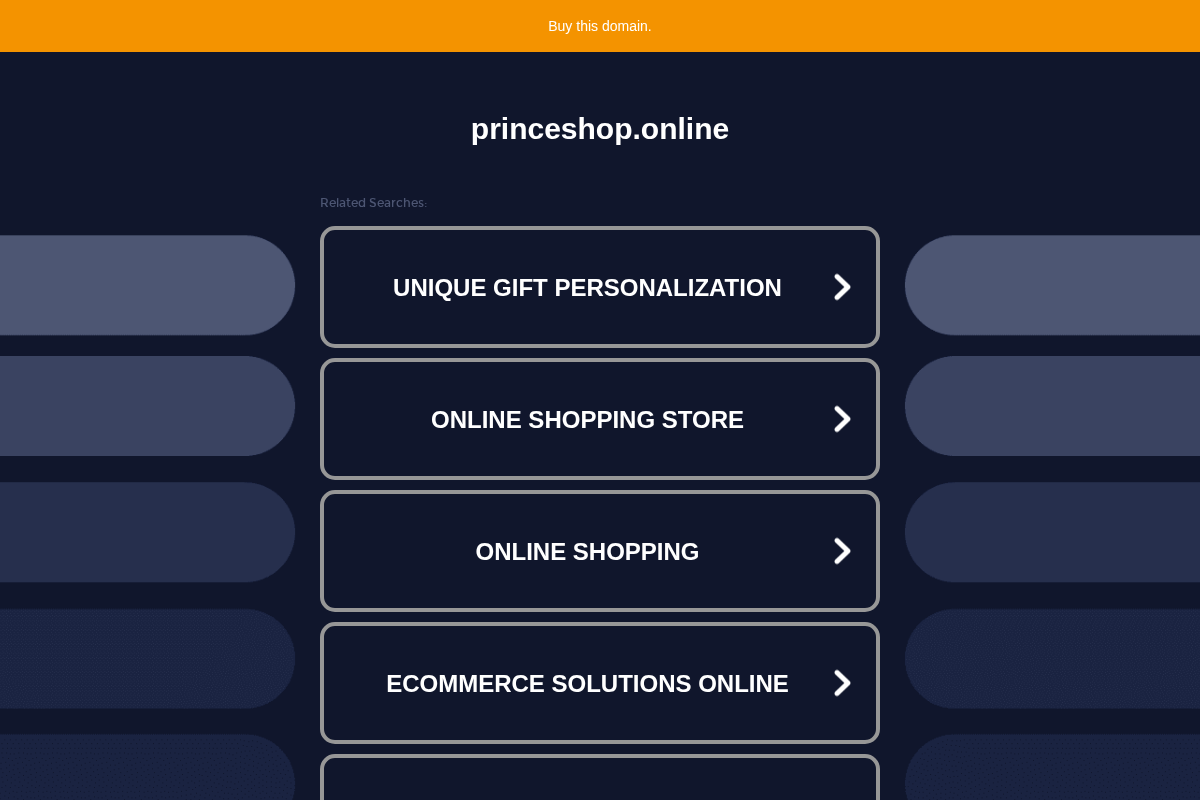 princeshop.online homepage screenshot