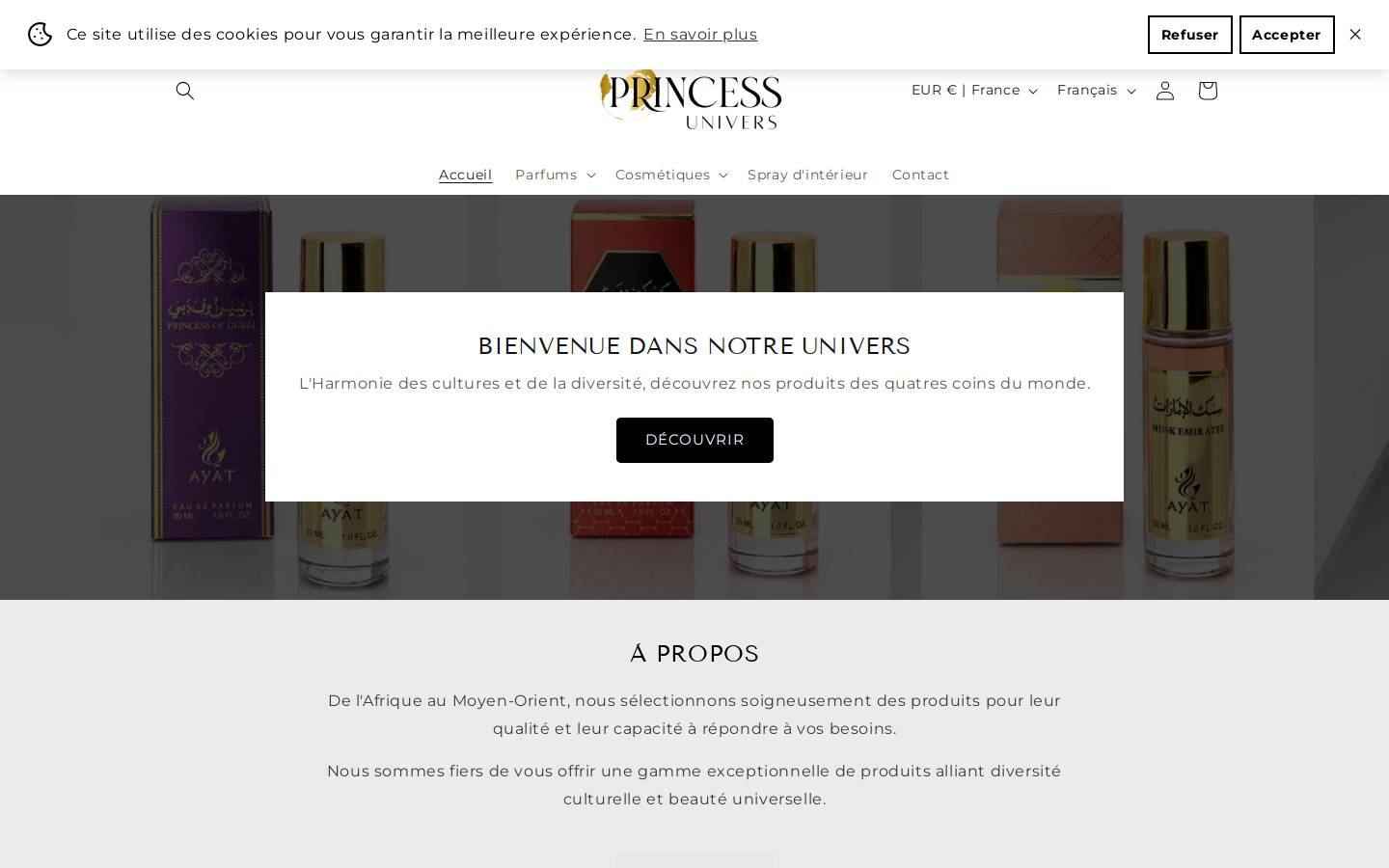 princess-univers.fr homepage screenshot