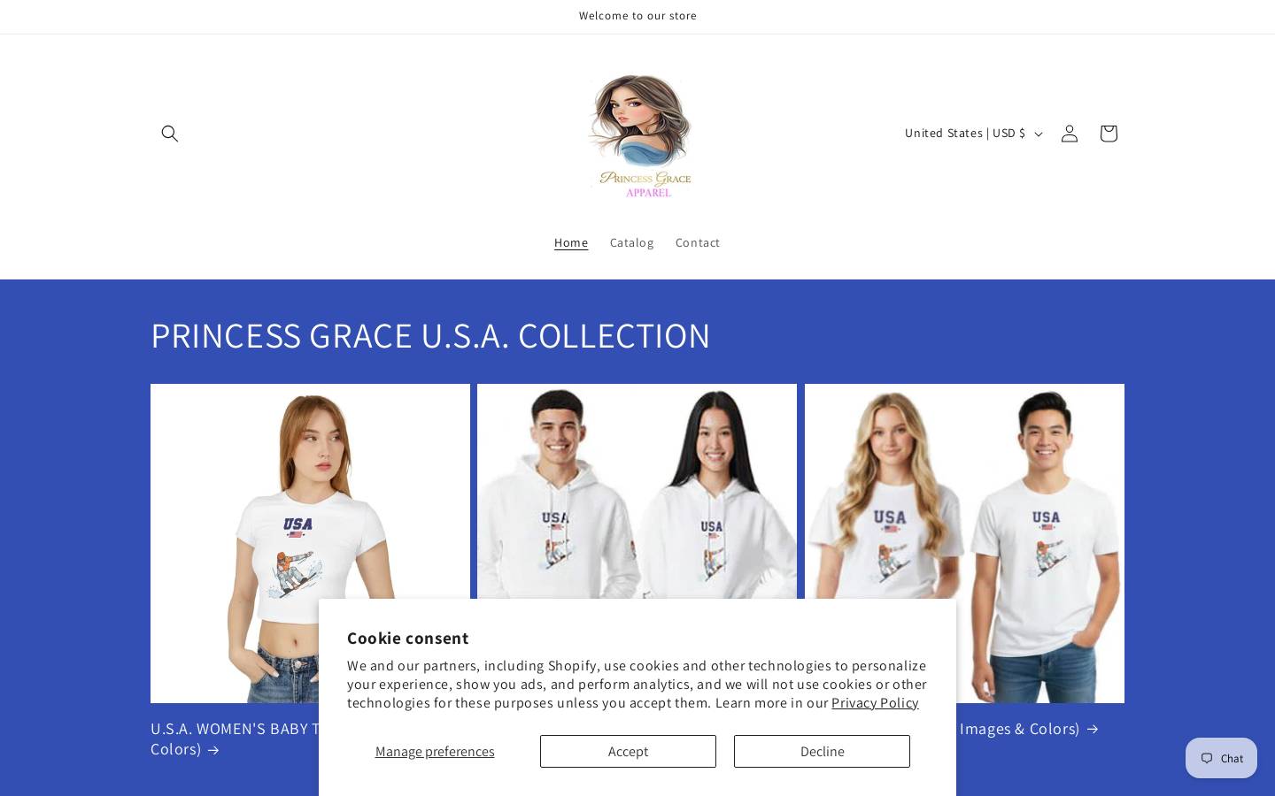 princessgracestore.com homepage screenshot