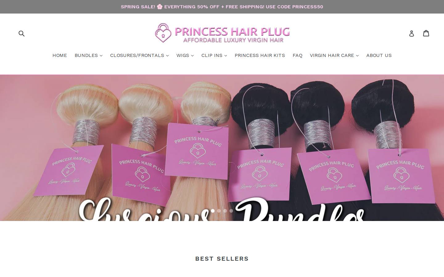princesshairplug.com homepage screenshot
