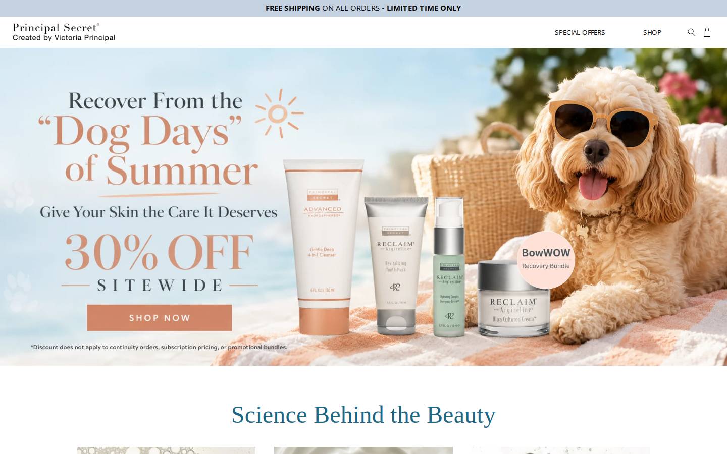 principalsecret.com homepage screenshot