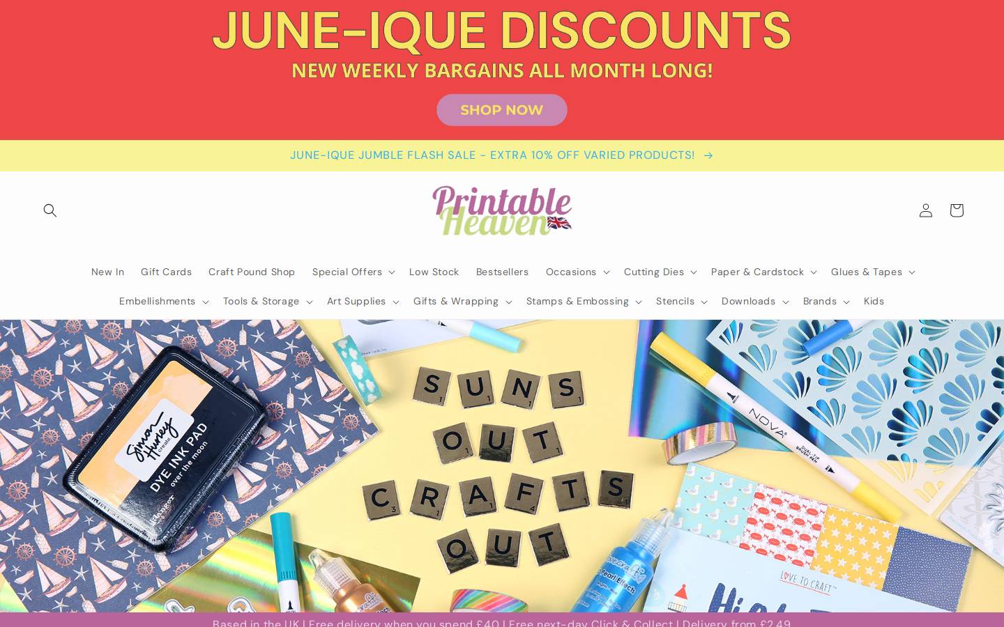 Printable Heaven  homepage screenshot