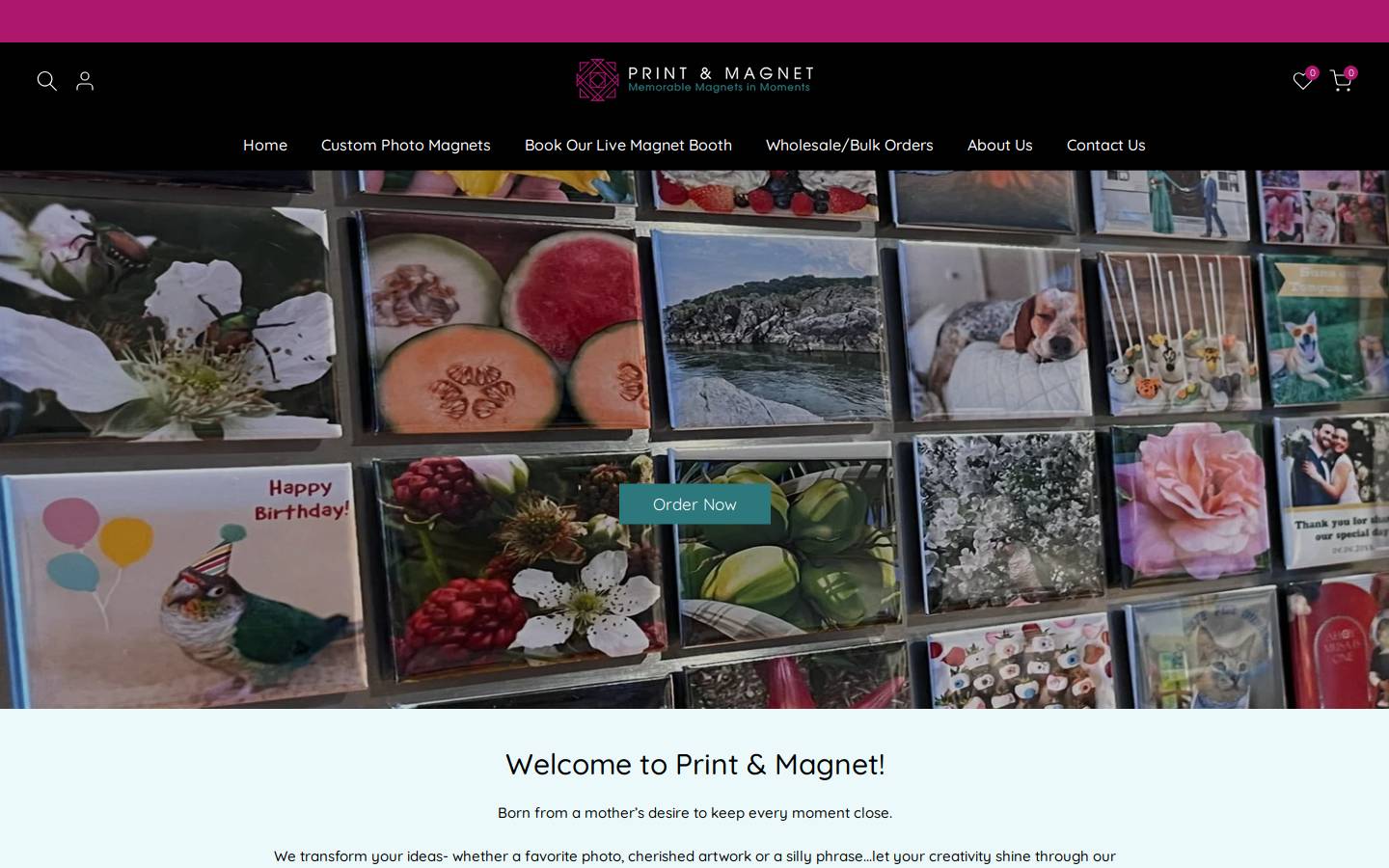 printandmagnet.com homepage screenshot