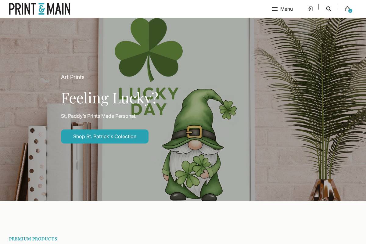 printandmain.com homepage screenshot